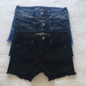 AE Black Midi Next Level Stretch X Shorts